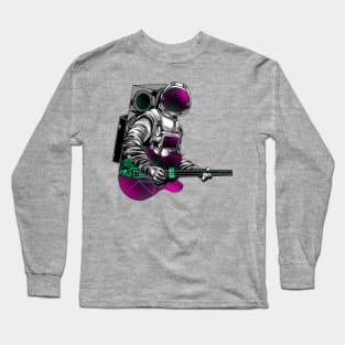 astronaut playing guitar Long Sleeve T-Shirt